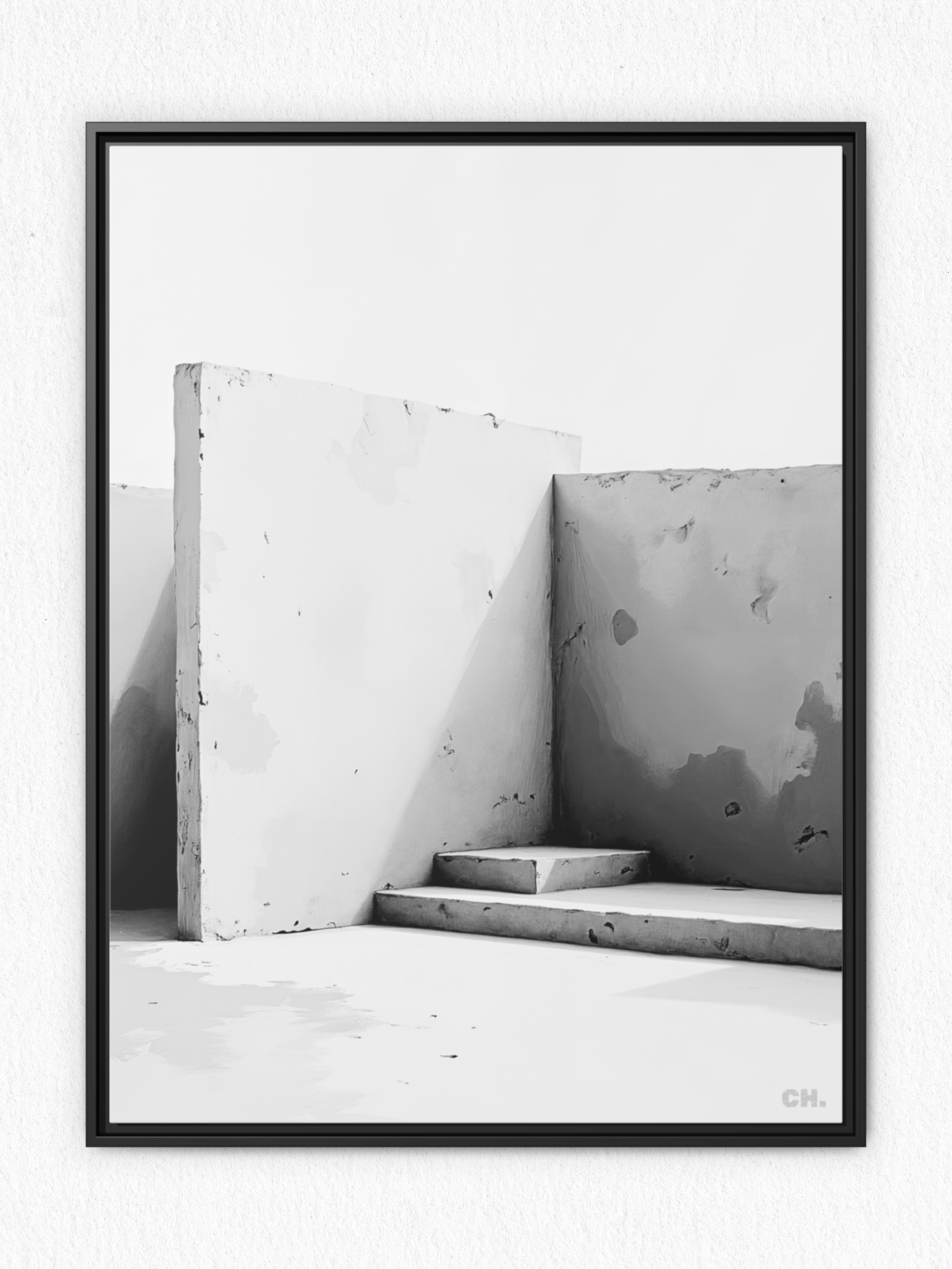 Fading Steps - Framed Canvas Prints - artisCHt