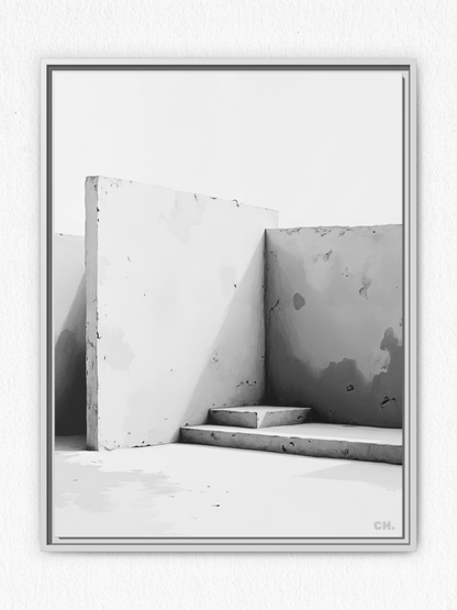Fading Steps - Framed Canvas Prints - artisCHt