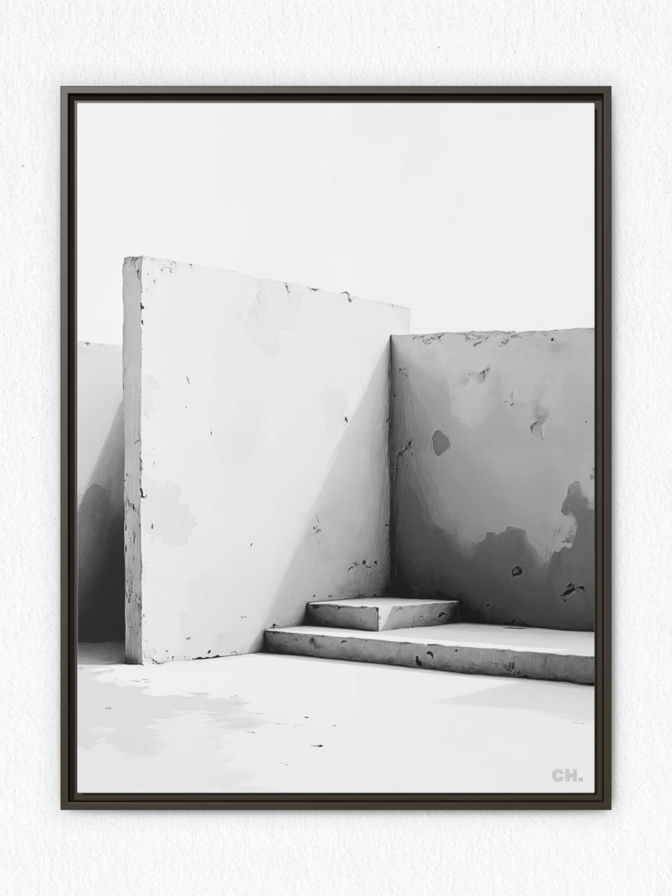 Fading Steps - Framed Canvas Prints - artisCHt