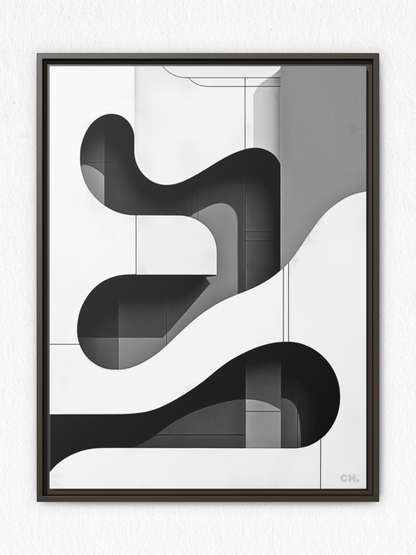 Flow of Absence - Framed Canvas Prints - artisCHt