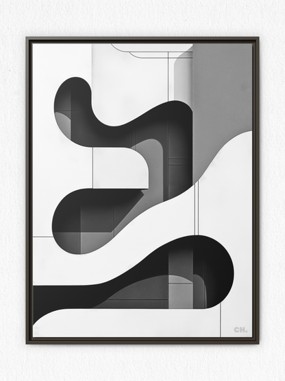Flow of Absence - Framed Canvas Prints - artisCHt