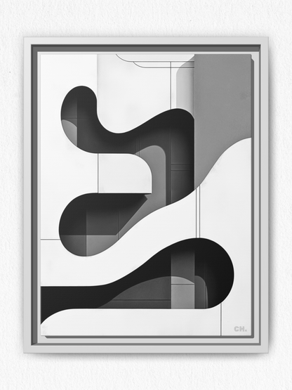 Flow of Absence - Framed Canvas Prints - artisCHt