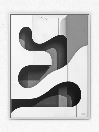 Flow of Absence - Framed Canvas Prints - artisCHt