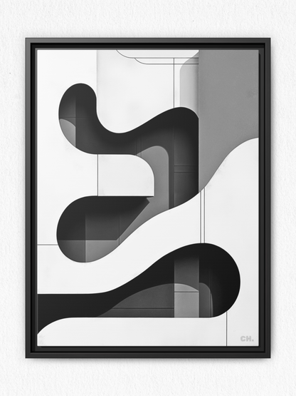 Flow of Absence - Framed Canvas Prints - artisCHt