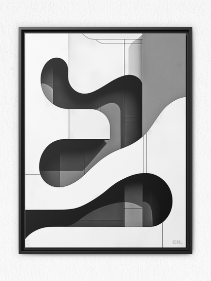 Flow of Absence - Framed Canvas Prints - artisCHt