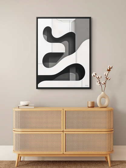 Flow of Absence - Framed Canvas Prints - artisCHt
