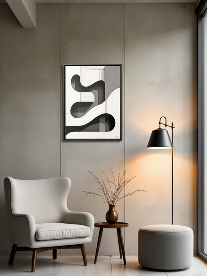 Flow of Absence - Framed Canvas Prints - artisCHt