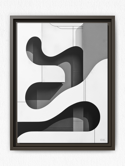 Flow of Absence - Framed Canvas Prints - artisCHt