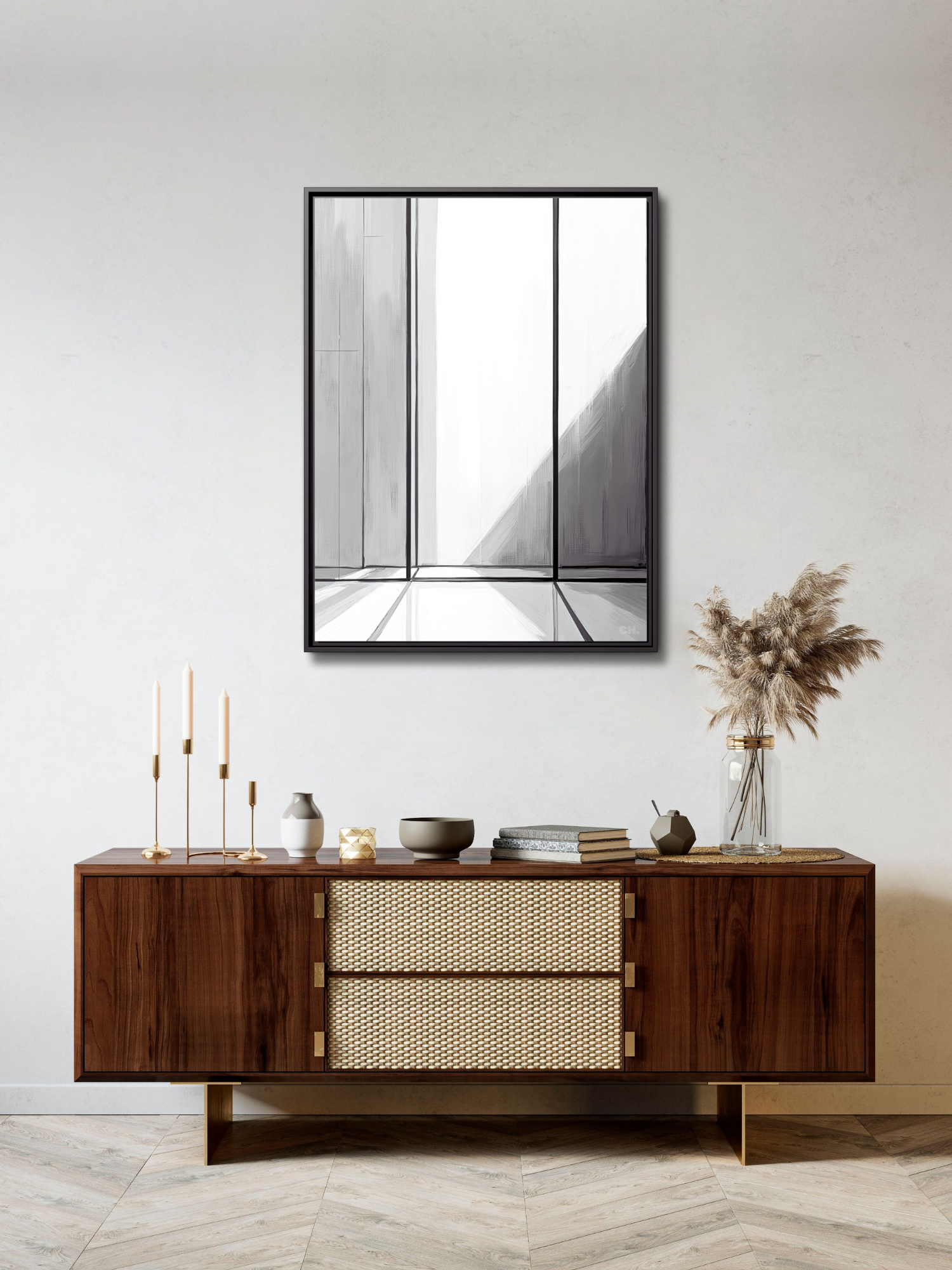 Light’s Divide - Framed Canvas Prints - artisCHt
