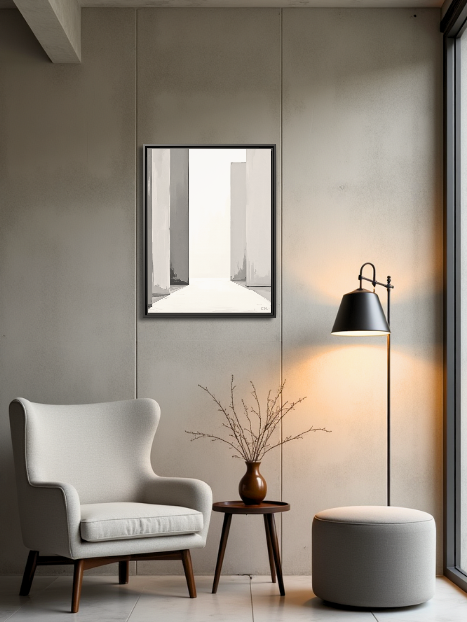 Path Between - Framed Canvas Prints - artisCHt