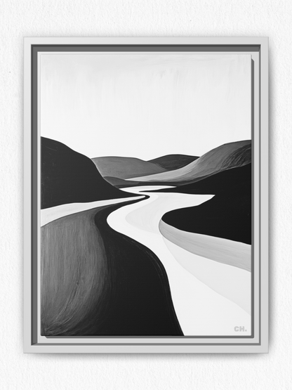 River’s Embrace - Framed Canvas Prints - artisCHt