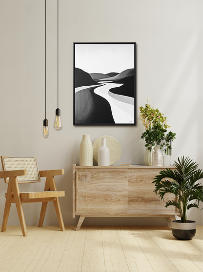 River’s Embrace - Framed Canvas Prints - artisCHt