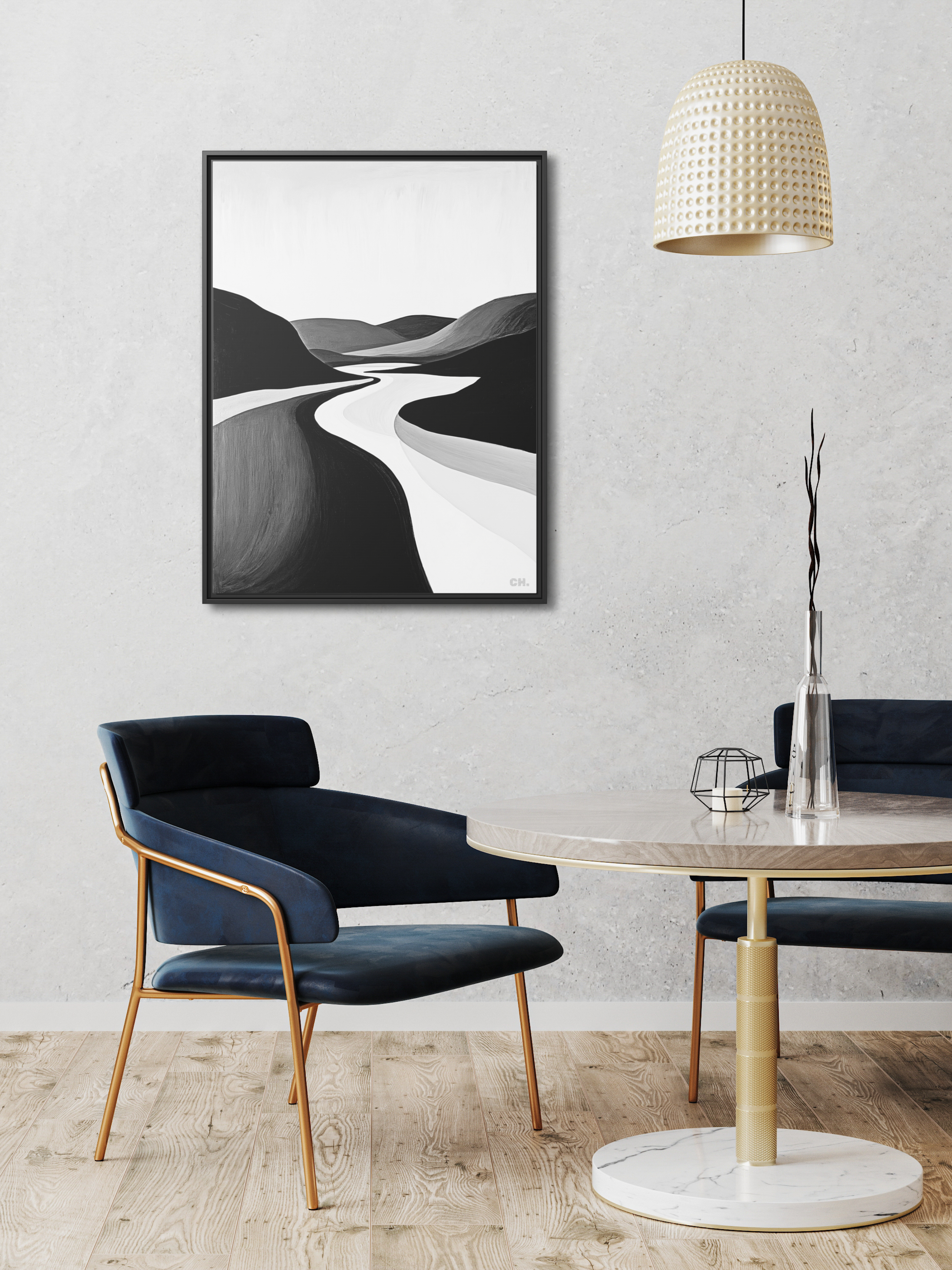 River’s Embrace - Framed Canvas Prints - artisCHt