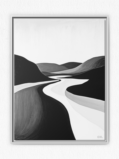 River’s Embrace - Framed Canvas Prints - artisCHt