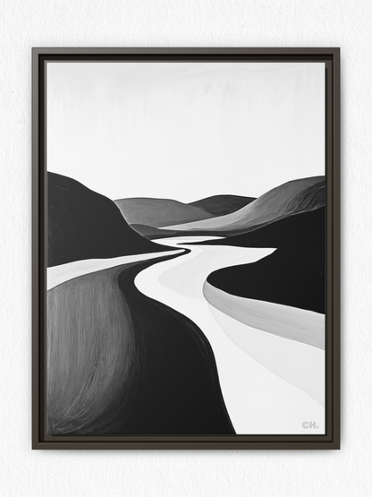 River’s Embrace - Framed Canvas Prints - artisCHt