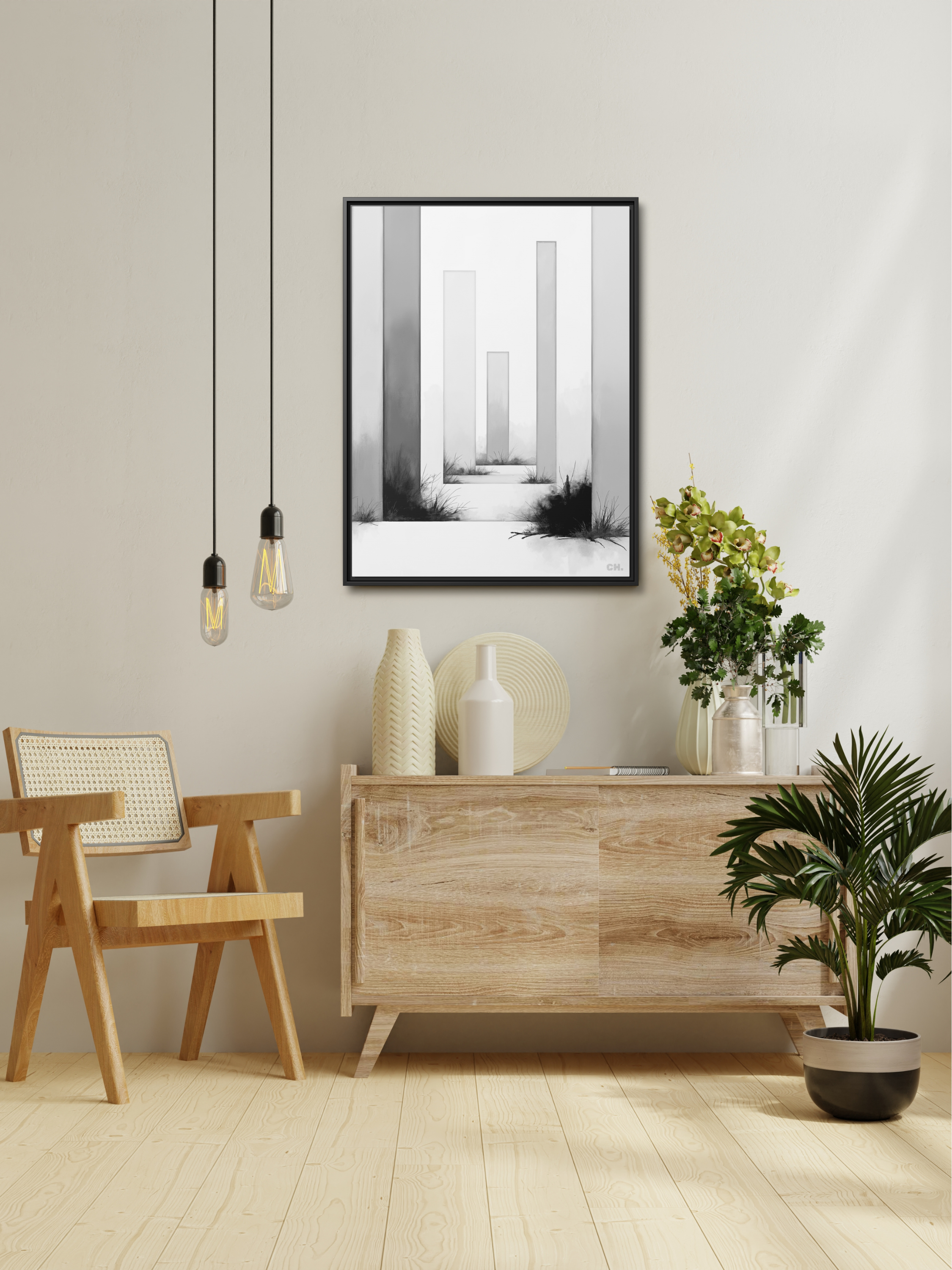 Ruins of Growth - Framed Canvas Prints - artisCHt
