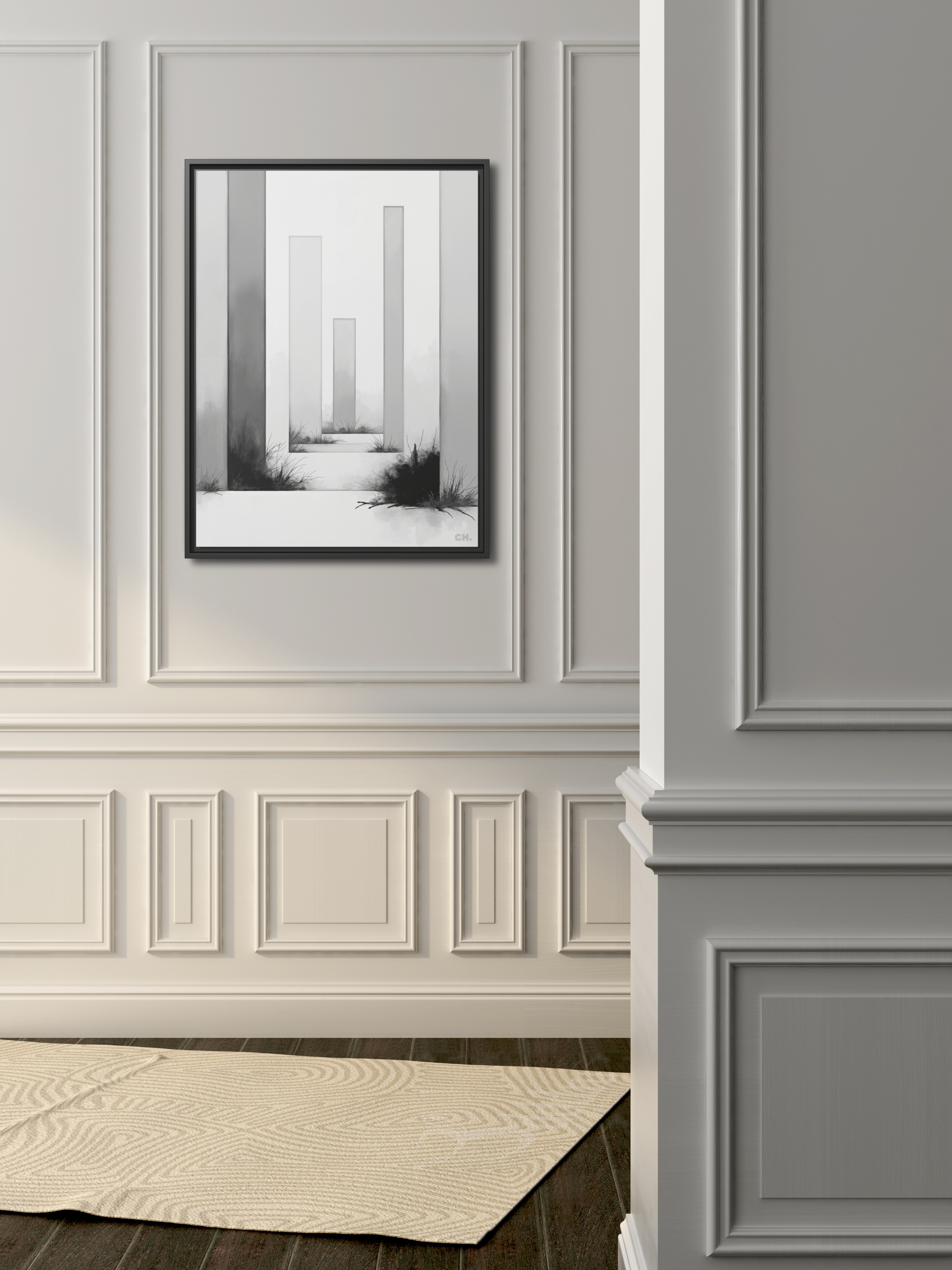 Ruins of Growth - Framed Canvas Prints - artisCHt