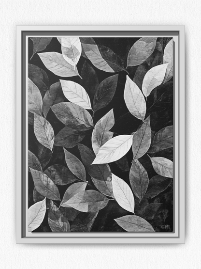 Shadows of Leaves - Framed Canvas Prints - artisCHt