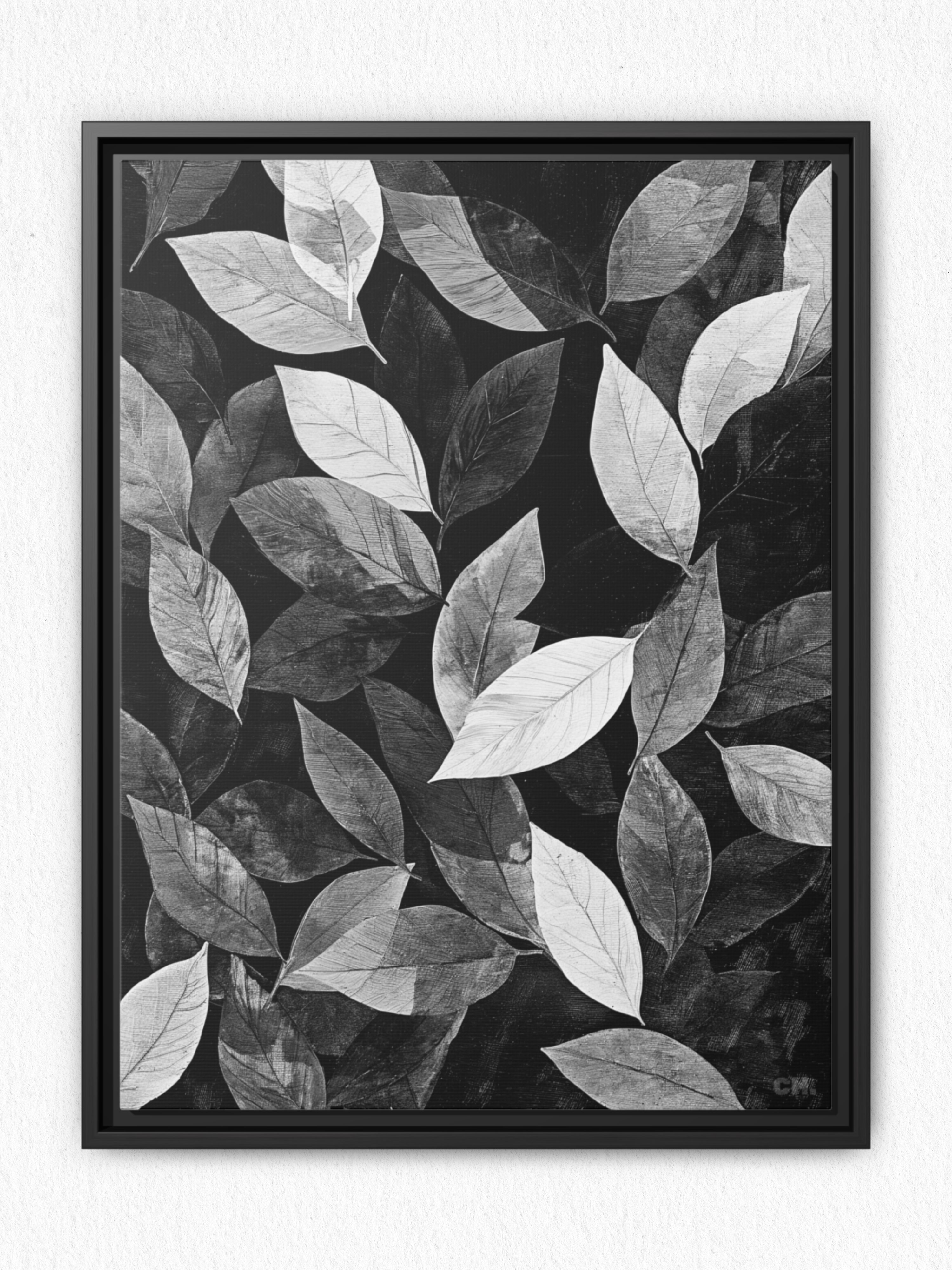 Shadows of Leaves - Framed Canvas Prints - artisCHt