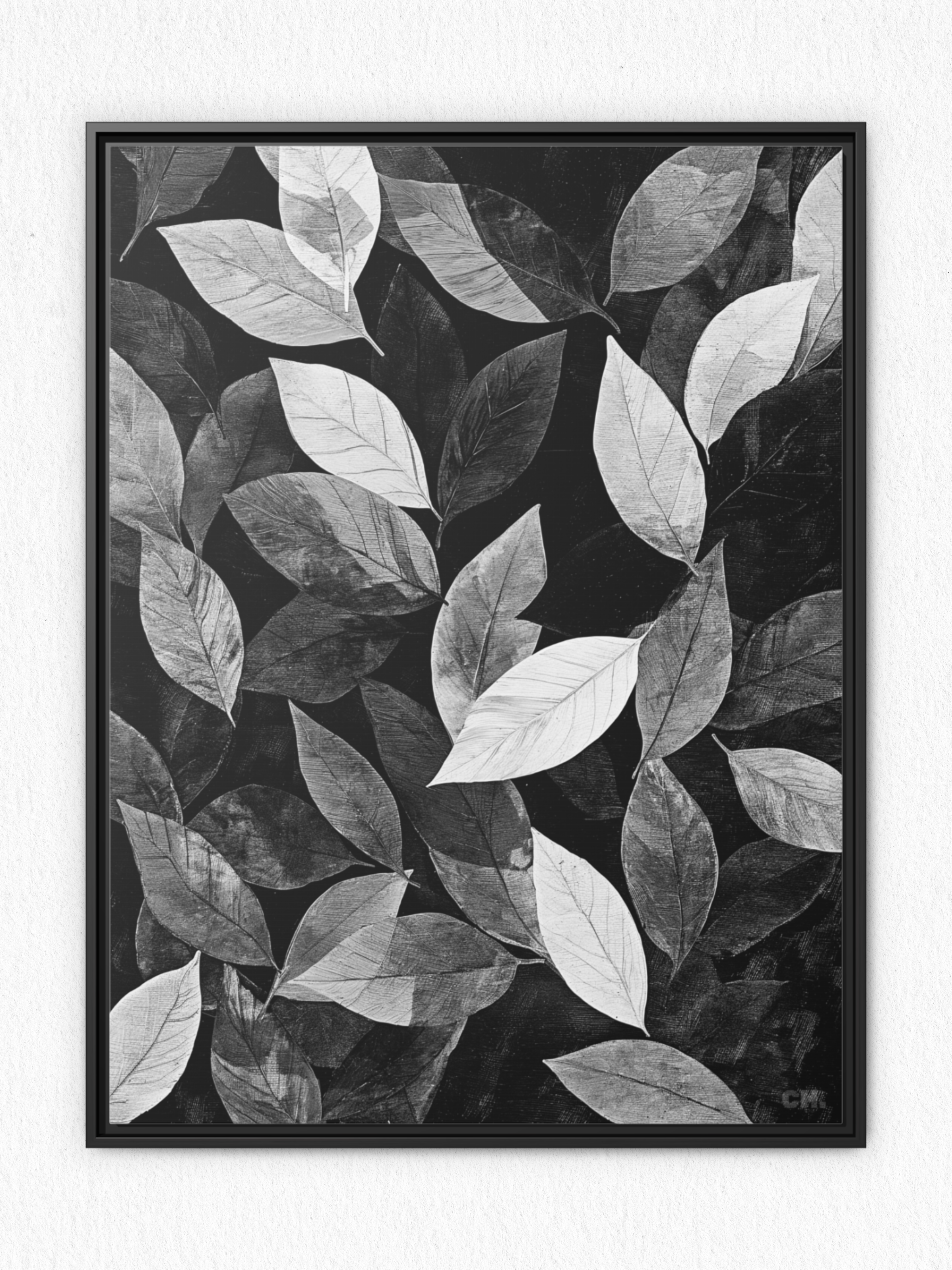 Shadows of Leaves - Framed Canvas Prints - artisCHt