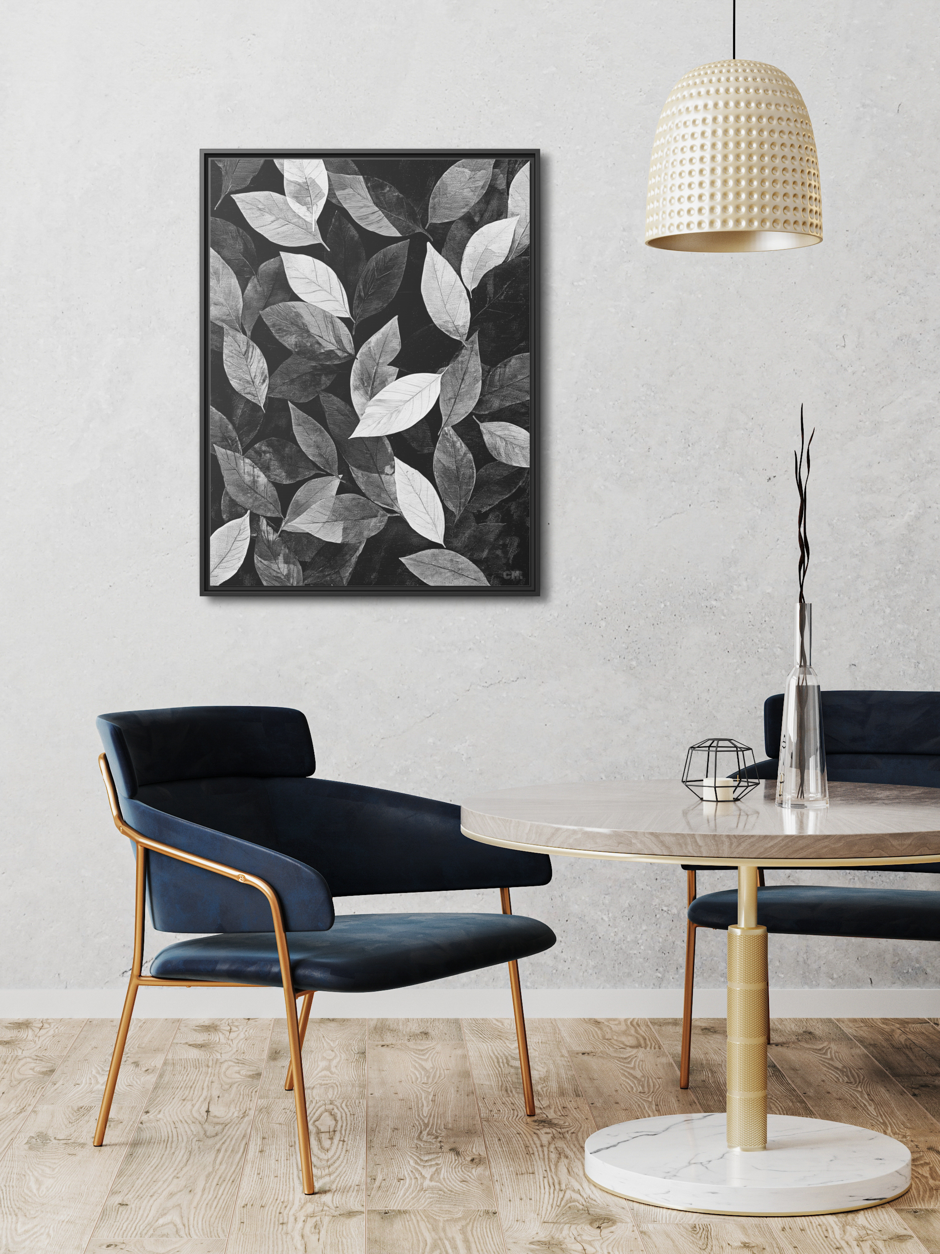 Shadows of Leaves - Framed Canvas Prints - artisCHt