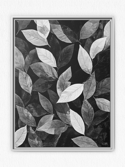 Shadows of Leaves - Framed Canvas Prints - artisCHt