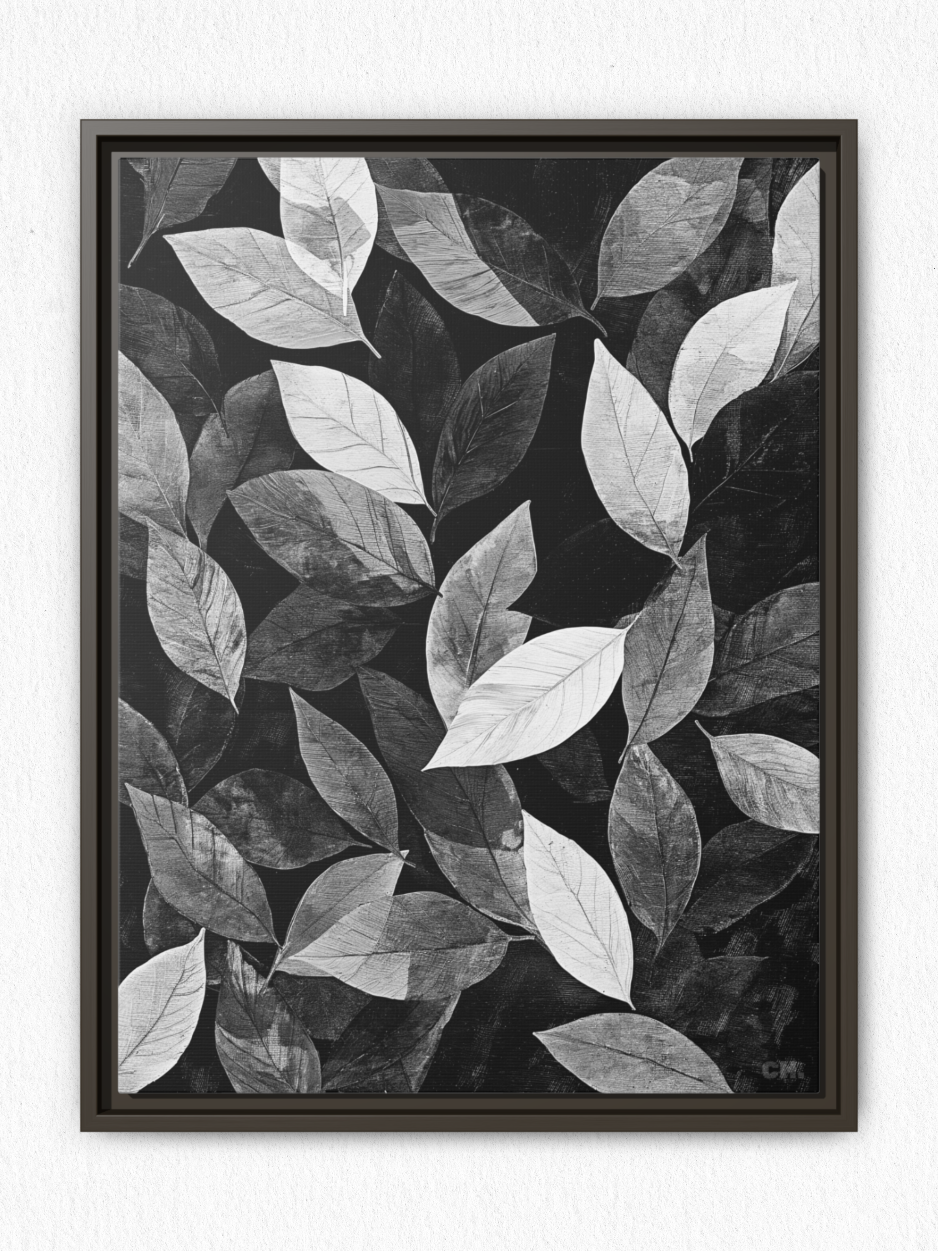 Shadows of Leaves - Framed Canvas Prints - artisCHt