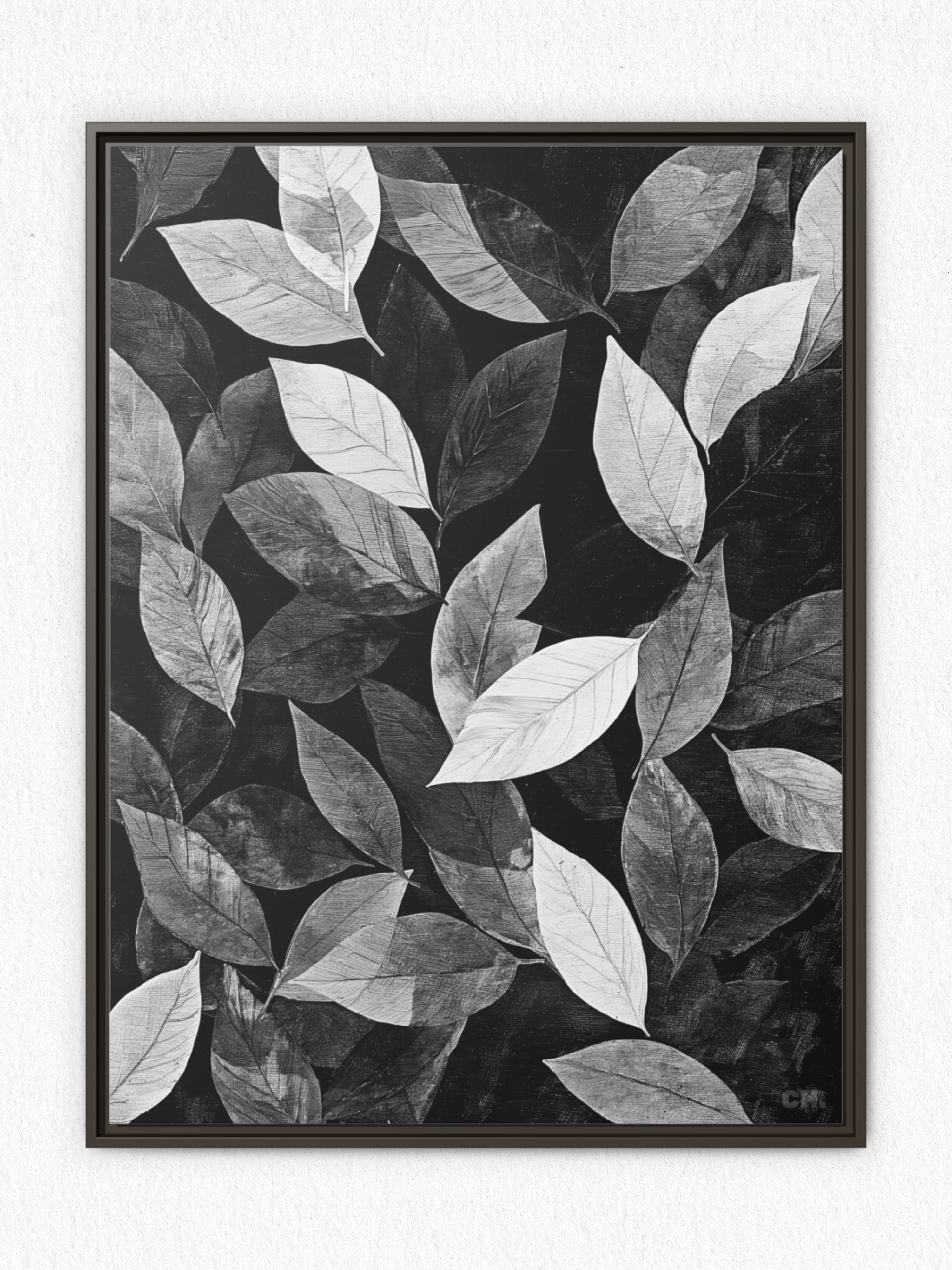 Shadows of Leaves - Framed Canvas Prints - artisCHt