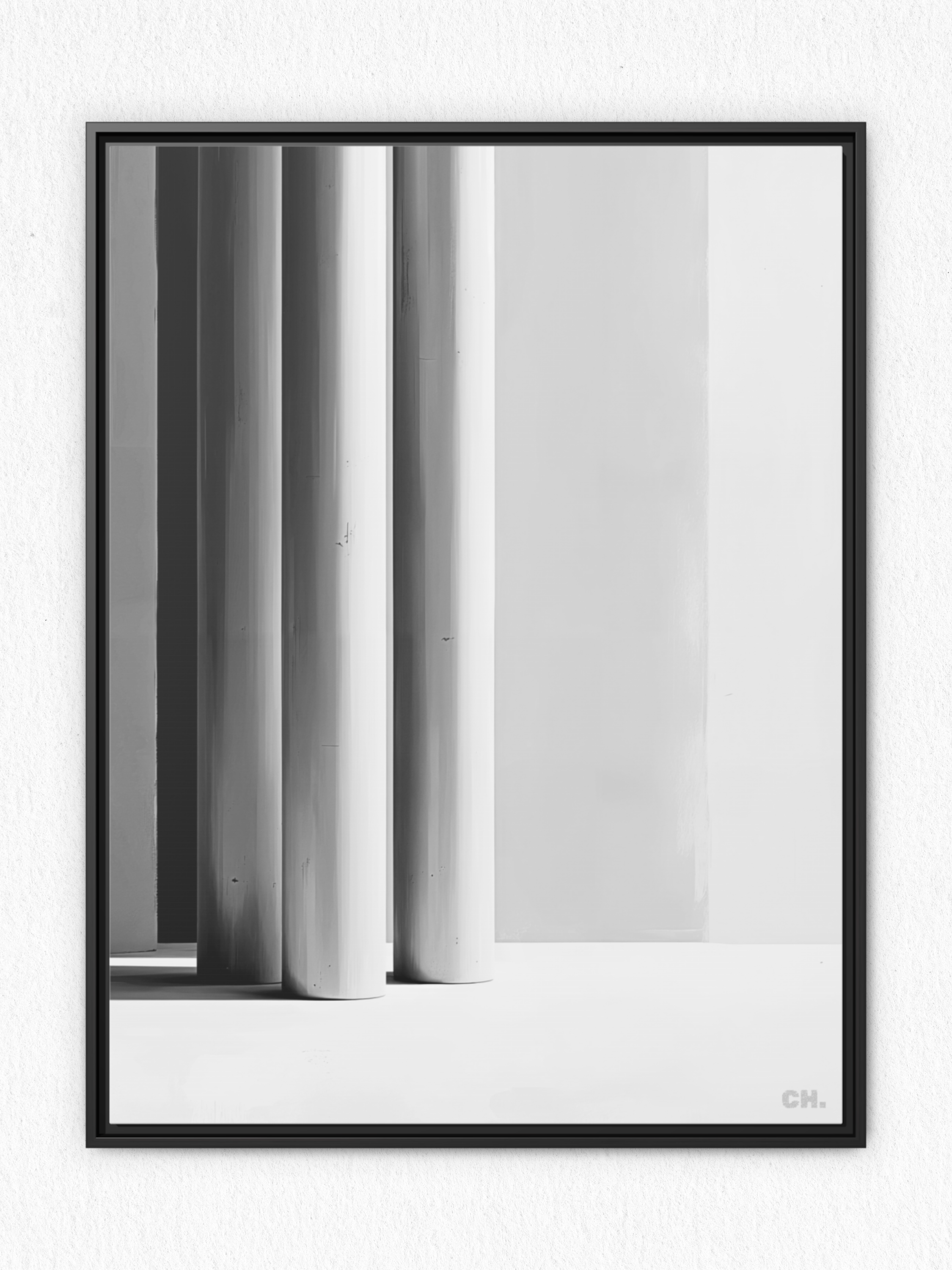 Silent Pillars - Framed Canvas Prints - artisCHt