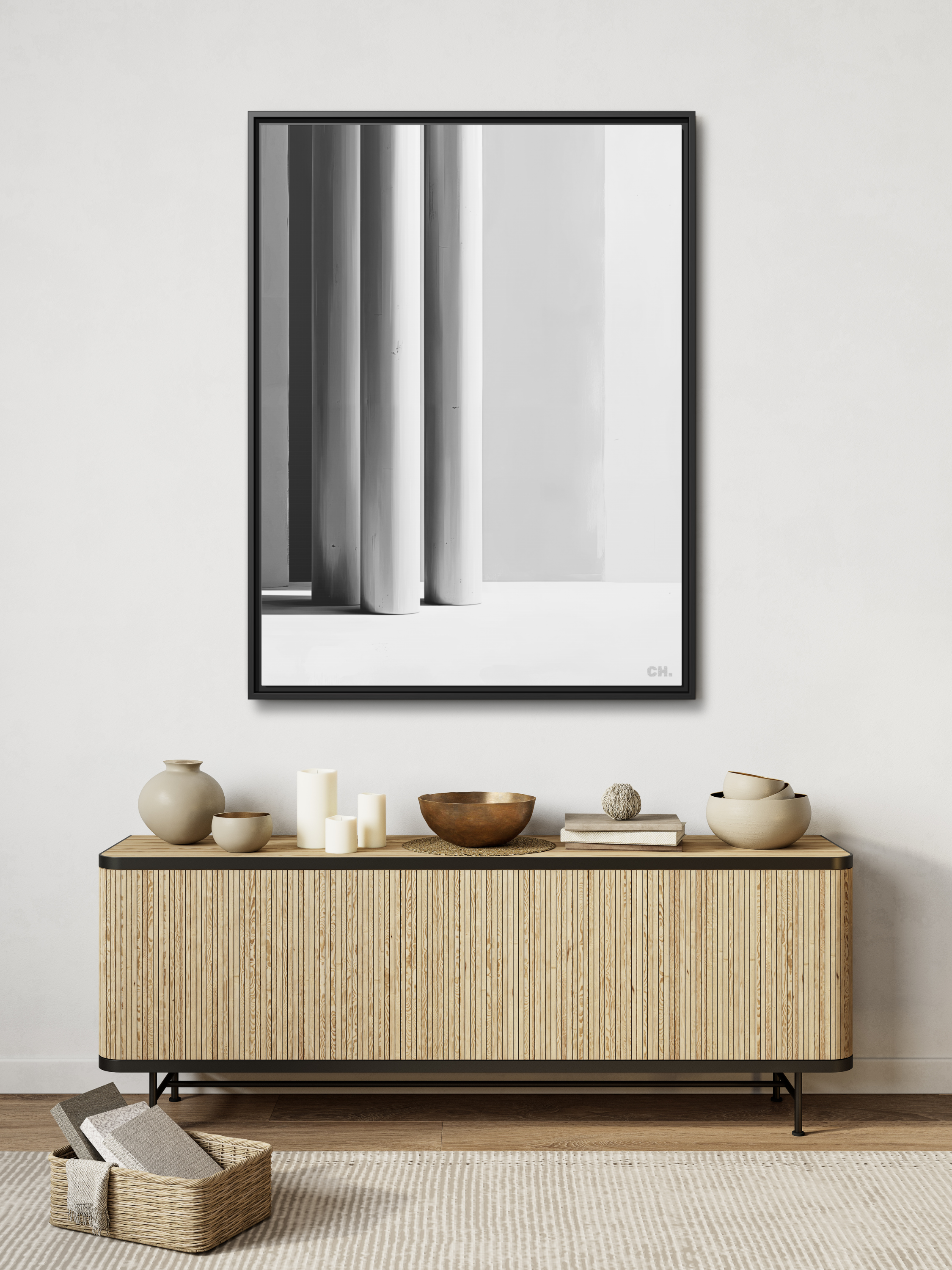 Silent Pillars - Framed Canvas Prints - artisCHt