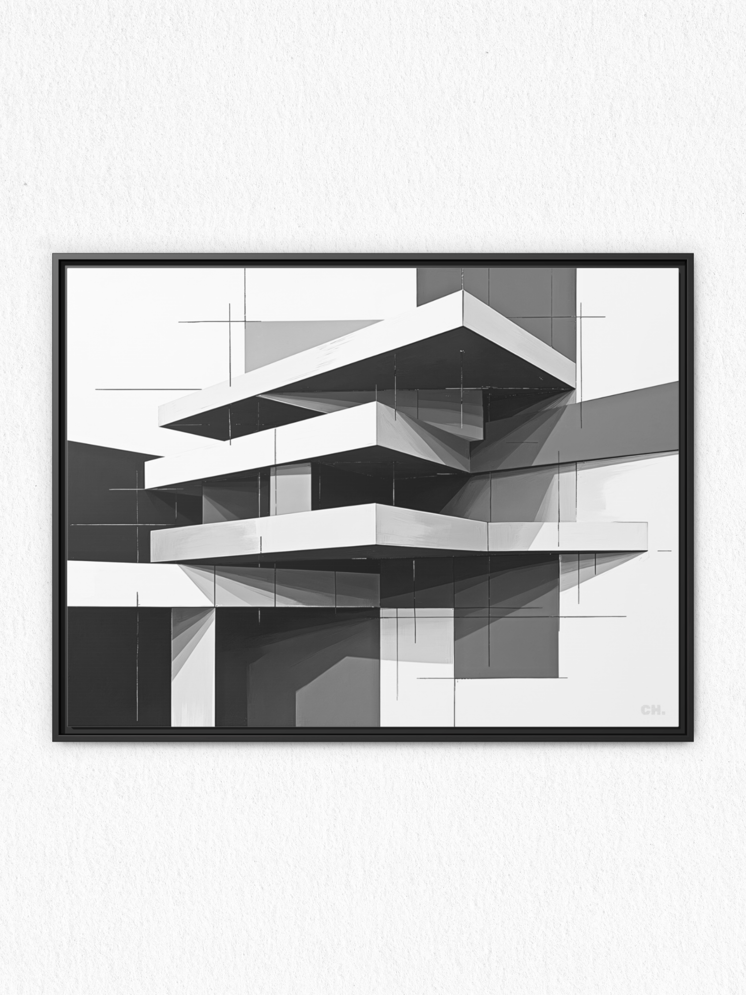 Stacks of Silence - Framed Canvas Prints - artisCHt