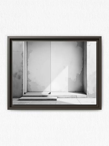 Step into Shadow - Framed Canvas Prints - artisCHt