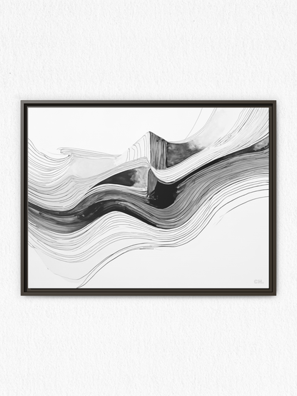 Waves of Memory - Framed Canvas Prints - artisCHt