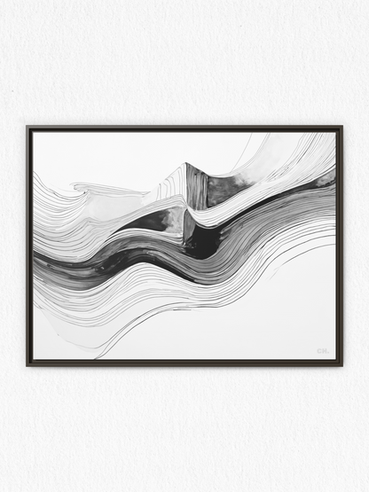 Waves of Memory - Framed Canvas Prints - artisCHt