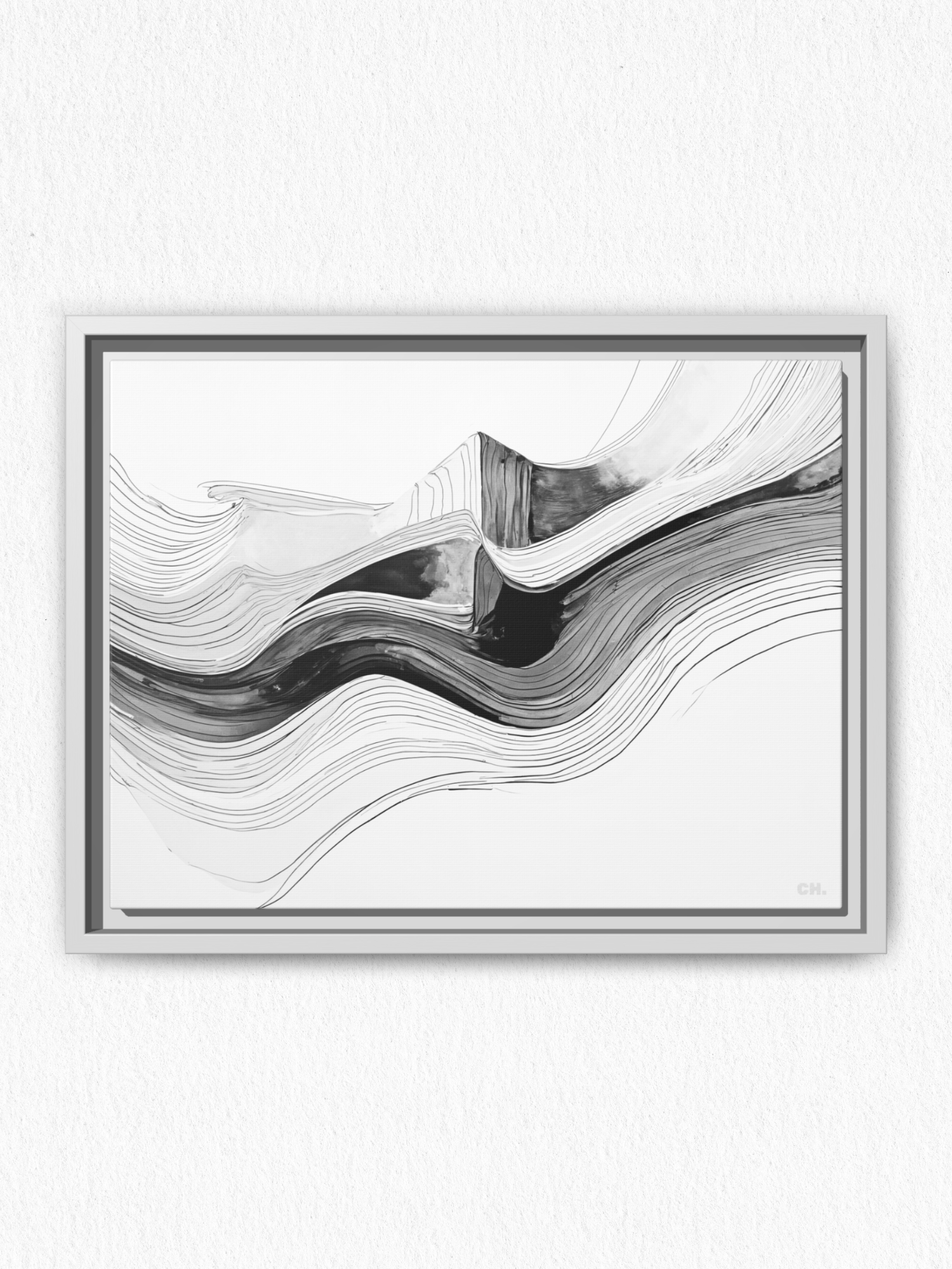 Waves of Memory - Framed Canvas Prints - artisCHt