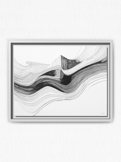 Waves of Memory - Framed Canvas Prints - artisCHt
