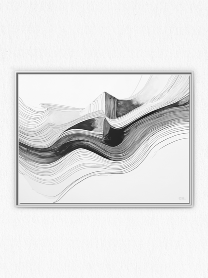 Waves of Memory - Framed Canvas Prints - artisCHt