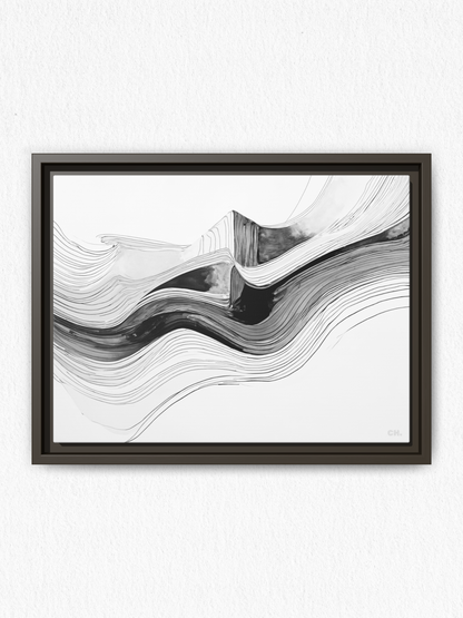 Waves of Memory - Framed Canvas Prints - artisCHt