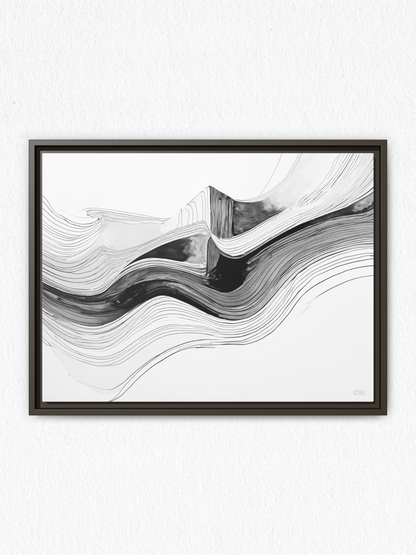Waves of Memory - Framed Canvas Prints - artisCHt