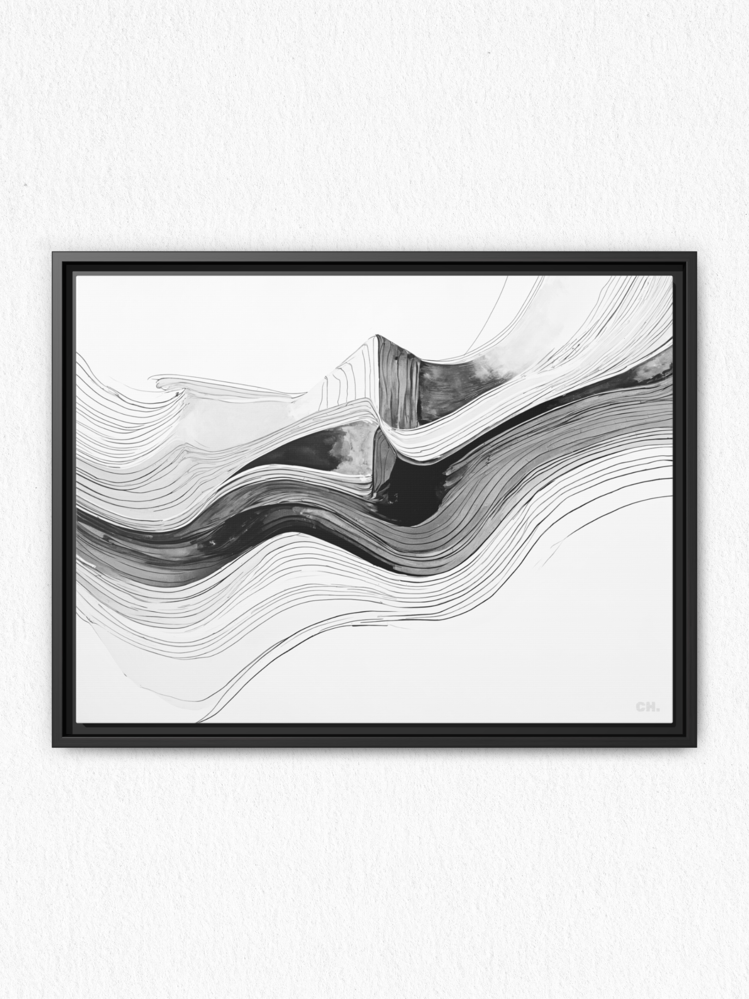 Waves of Memory - Framed Canvas Prints - artisCHt