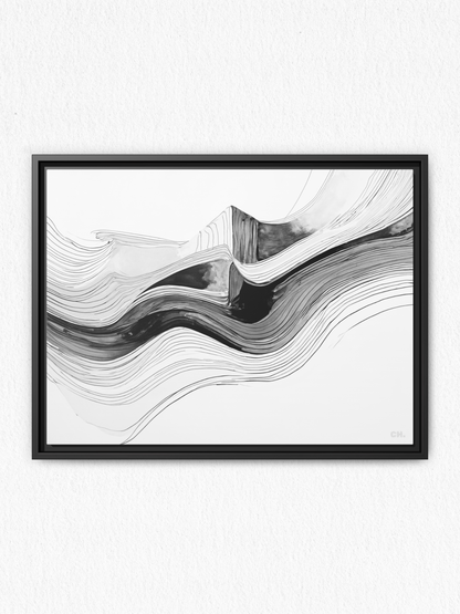 Waves of Memory - Framed Canvas Prints - artisCHt