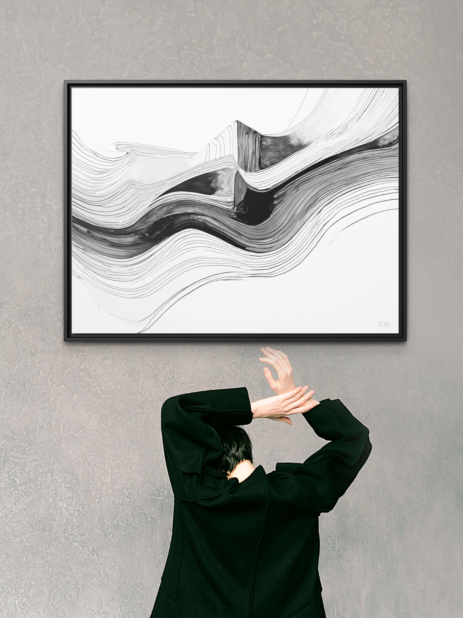 Waves of Memory - Framed Canvas Prints - artisCHt