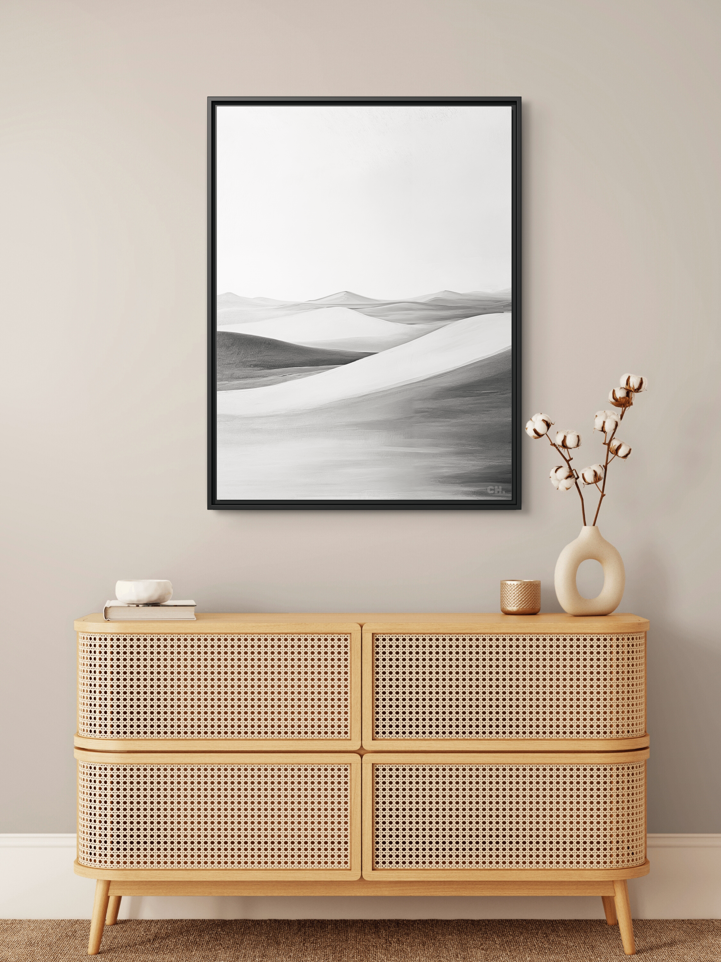 Waves of Silence - Framed Canvas Prints - artisCHt