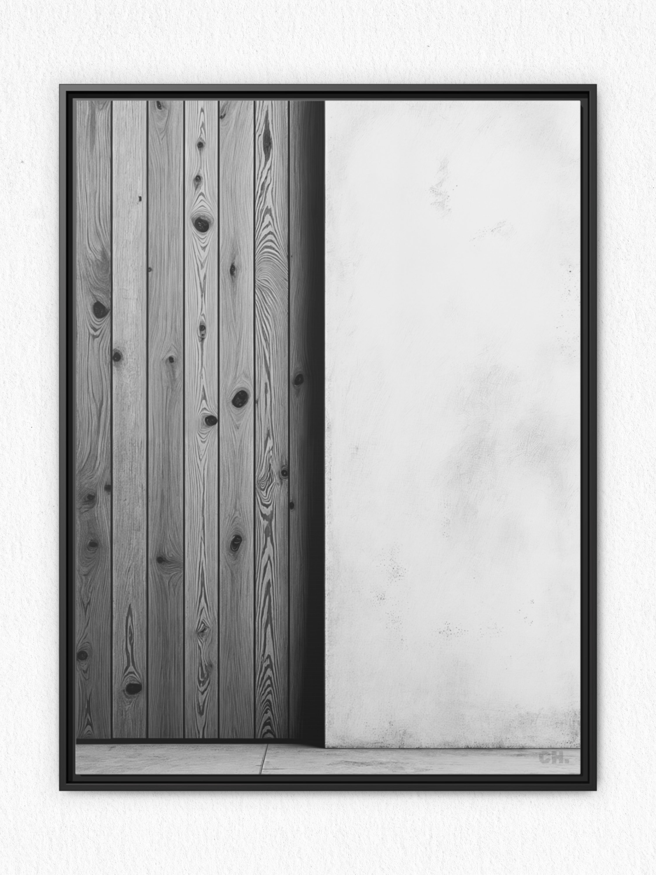 Wooden Divide - Framed Canvas Prints - artisCHt